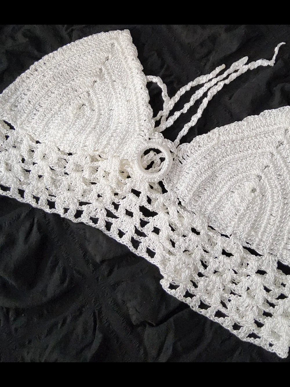 Women's  Crochet Pants And Crop Top